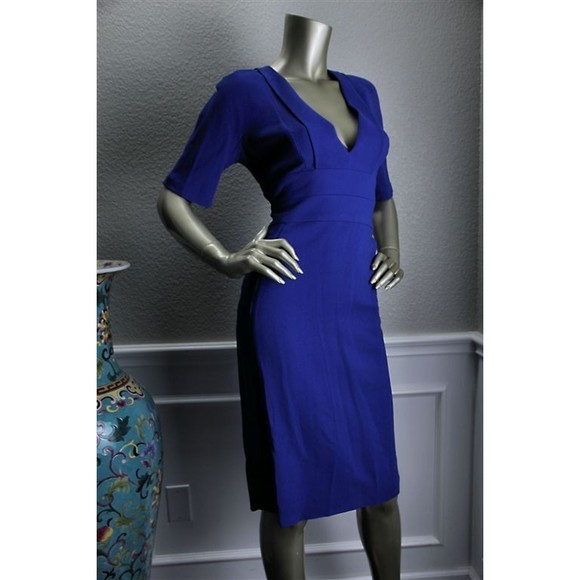 Narciso Rodriguez Dresses & Skirts - NWT NARCISO RODRIGUEZ Stretchy Bright Blue Fitted Dress 10